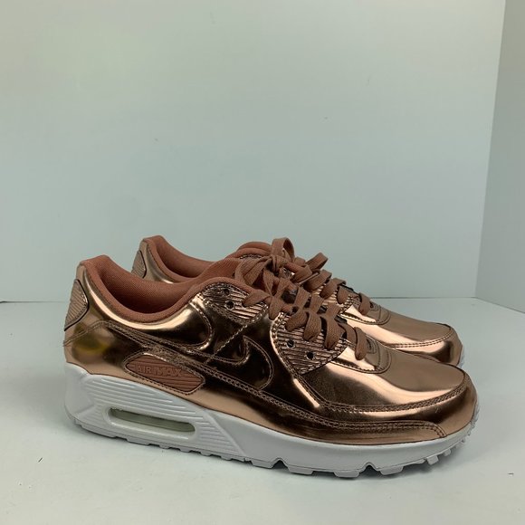 Nike Shoes - Nike Air Max 90 SP CQ6639-600 Liquid Metallic Rose Gold Bullet White QS OG Retro